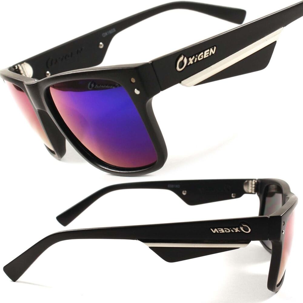Blue Mirrored Lens Designer Fashion Modern Stylish Mens Womens Square Sunglasses